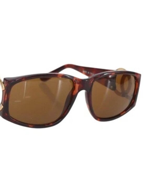 CHANEL Sunglasses plastic Brown CC Auth 159076 main image 11